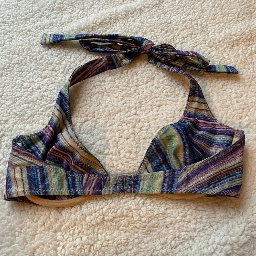 NWOT Frankie’s bikinis x Hailee Steinfeld top stardust shimmy 14214